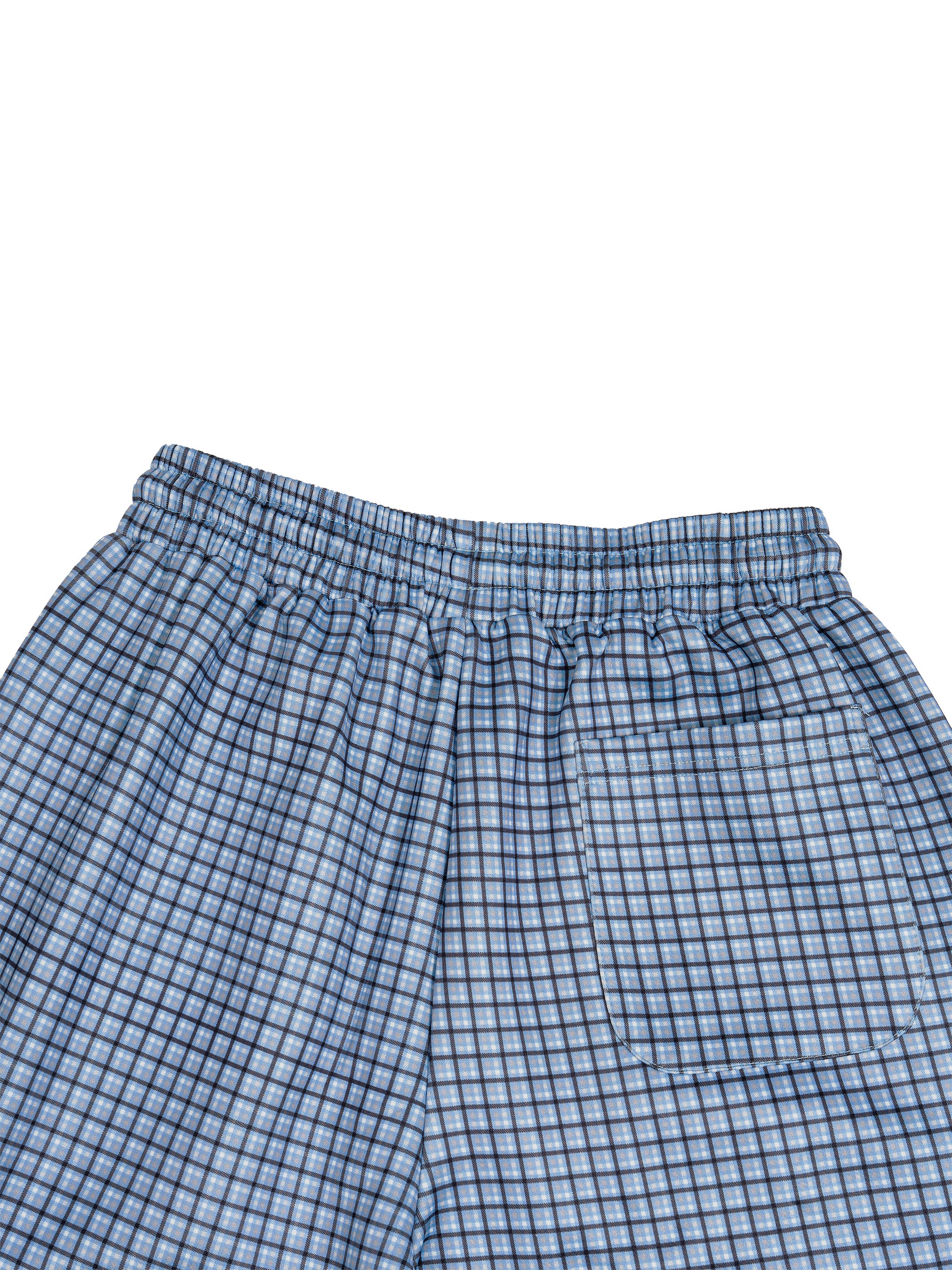 Unisex Plaid Drawstring Shorts