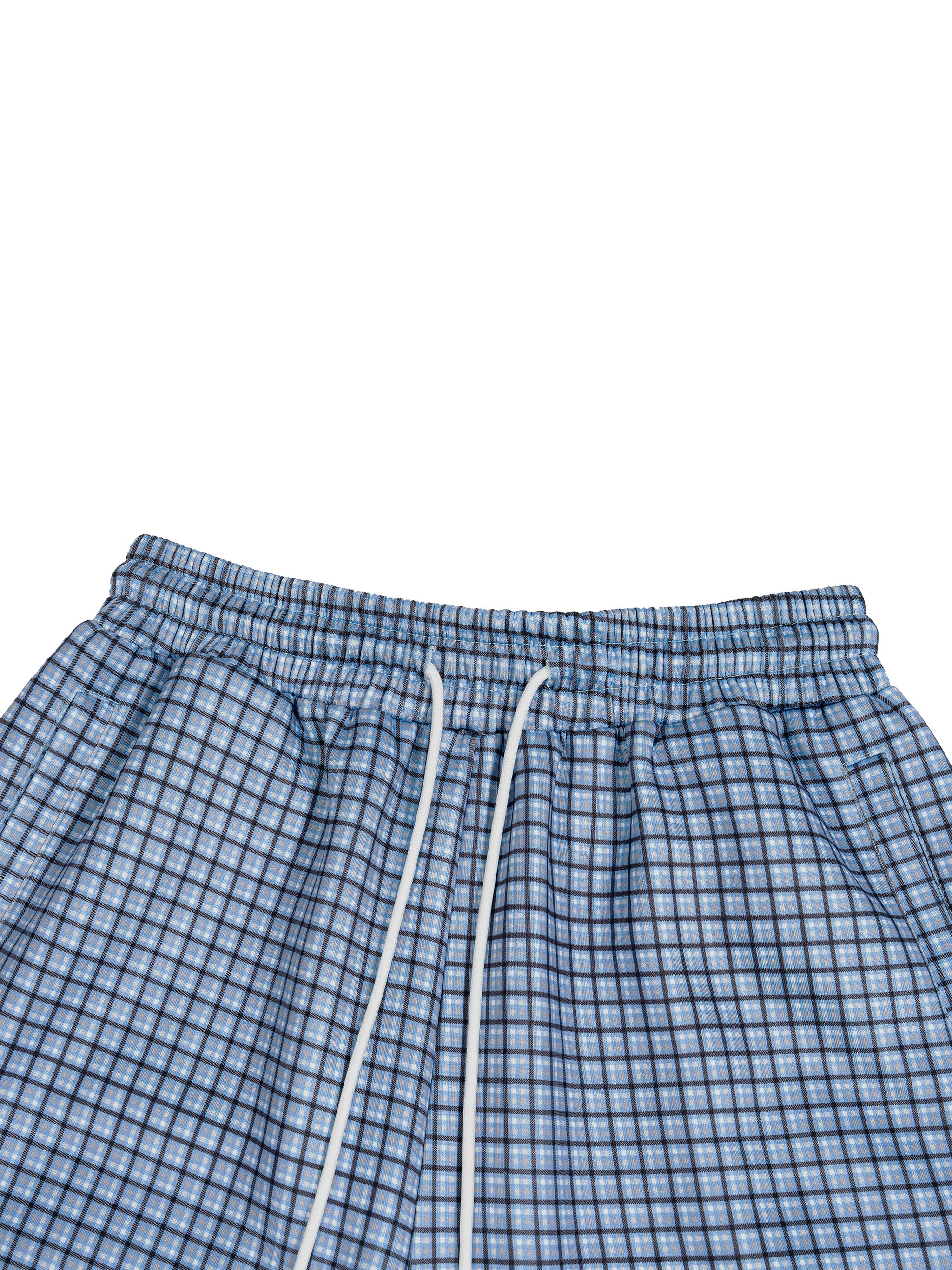 Unisex Plaid Drawstring Shorts