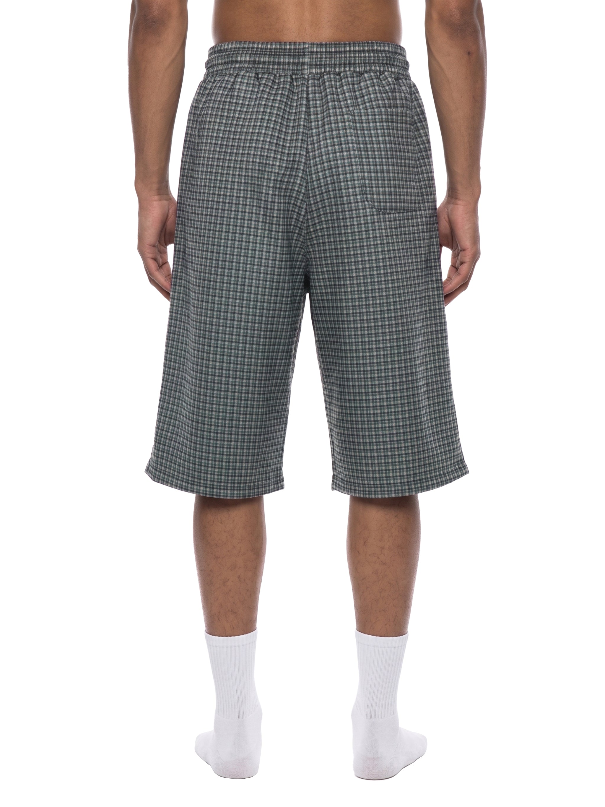 Unisex Plaid Drawstring Shorts