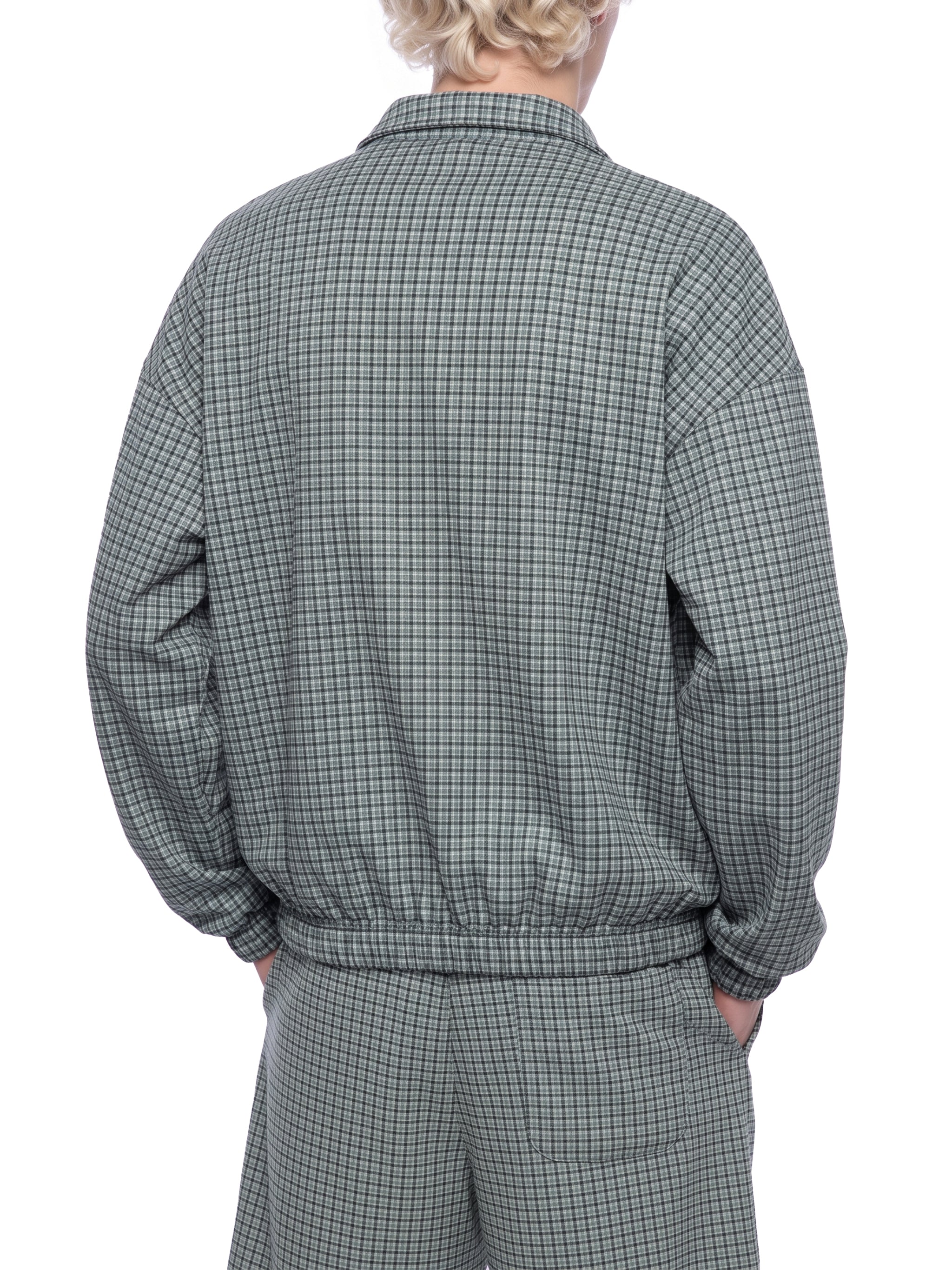 Unisex Plaid Quarter-Zip Sweatshirt
