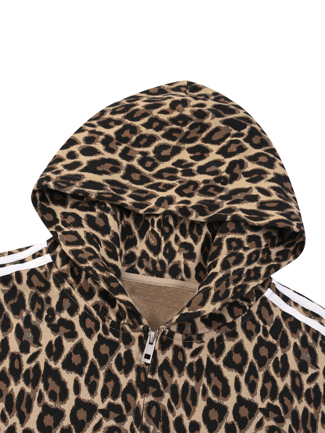 men brand Leopard Full Zip Hoodie