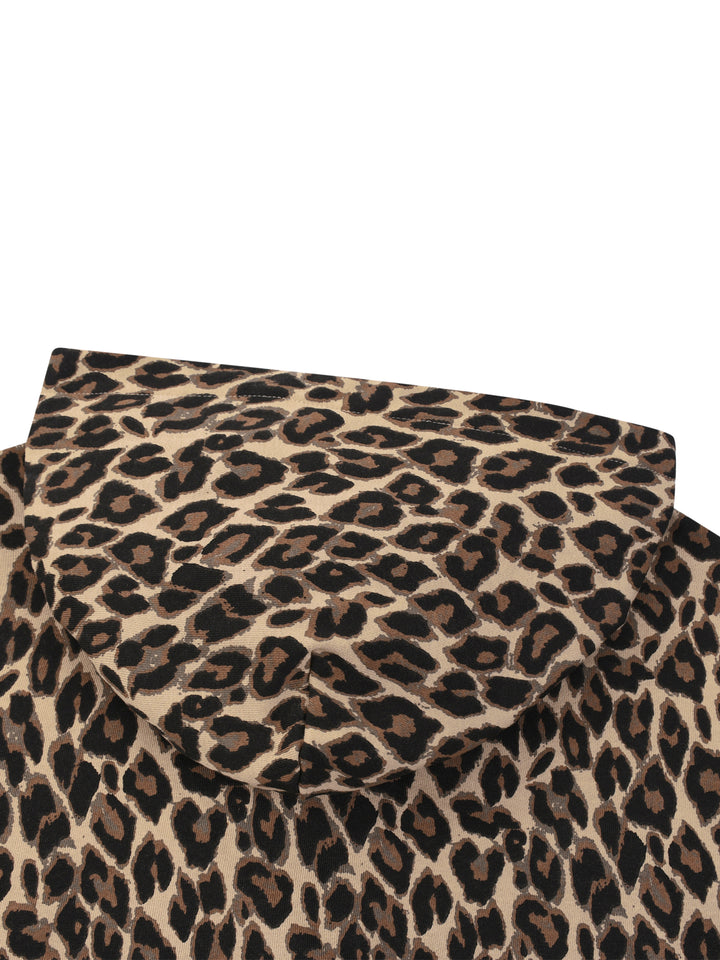 men brand Leopard Full Zip Hoodie