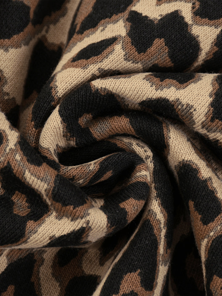 men brand Leopard Full Zip Hoodie