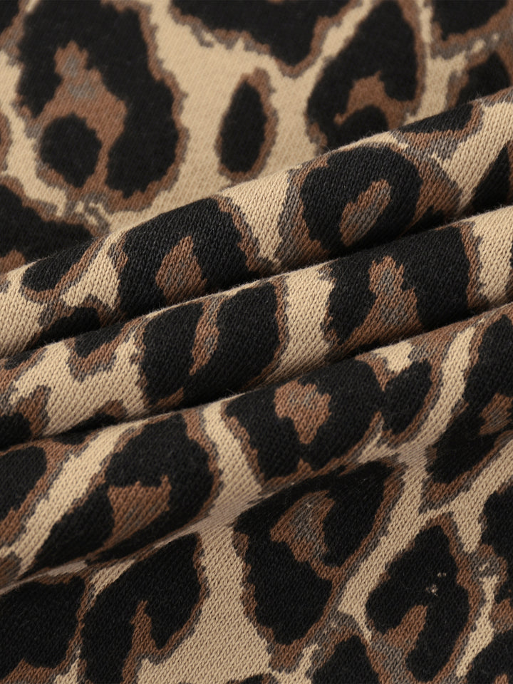 men brand Leopard Full Zip Hoodie