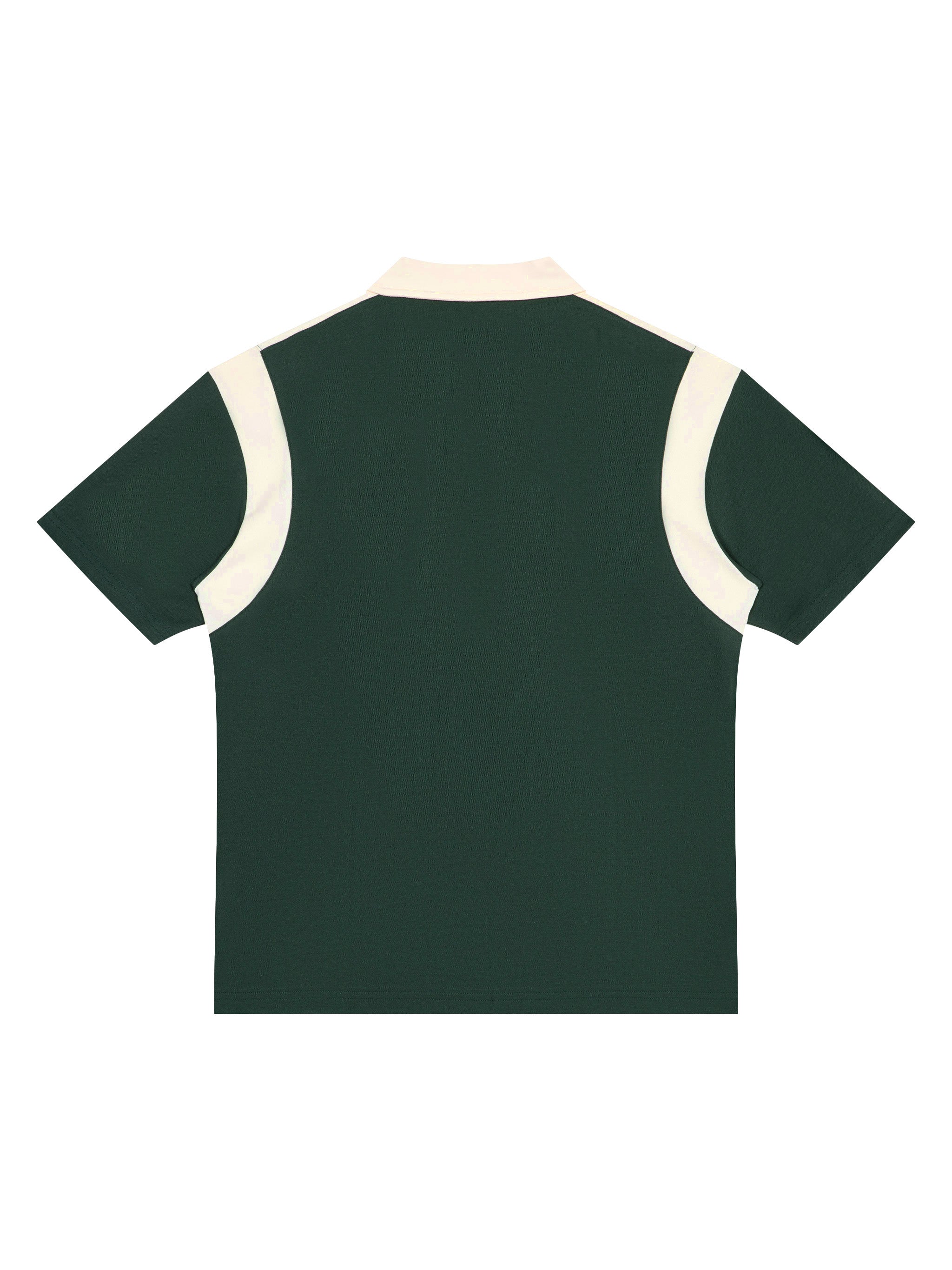 men brand Unisex Color Block Quarter Zip Polo Shirt