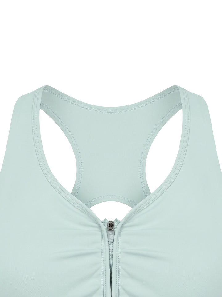 Women’s  gym wear Cropped Zip Yoga Sports Bra