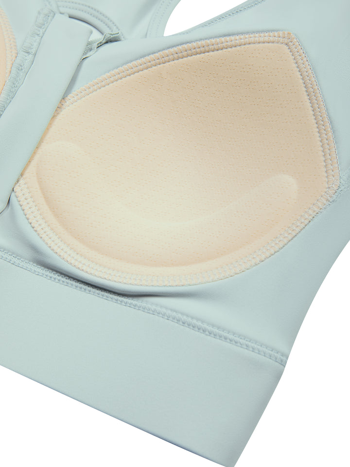 Women’s  gym wear Cropped Zip Yoga Sports Bra