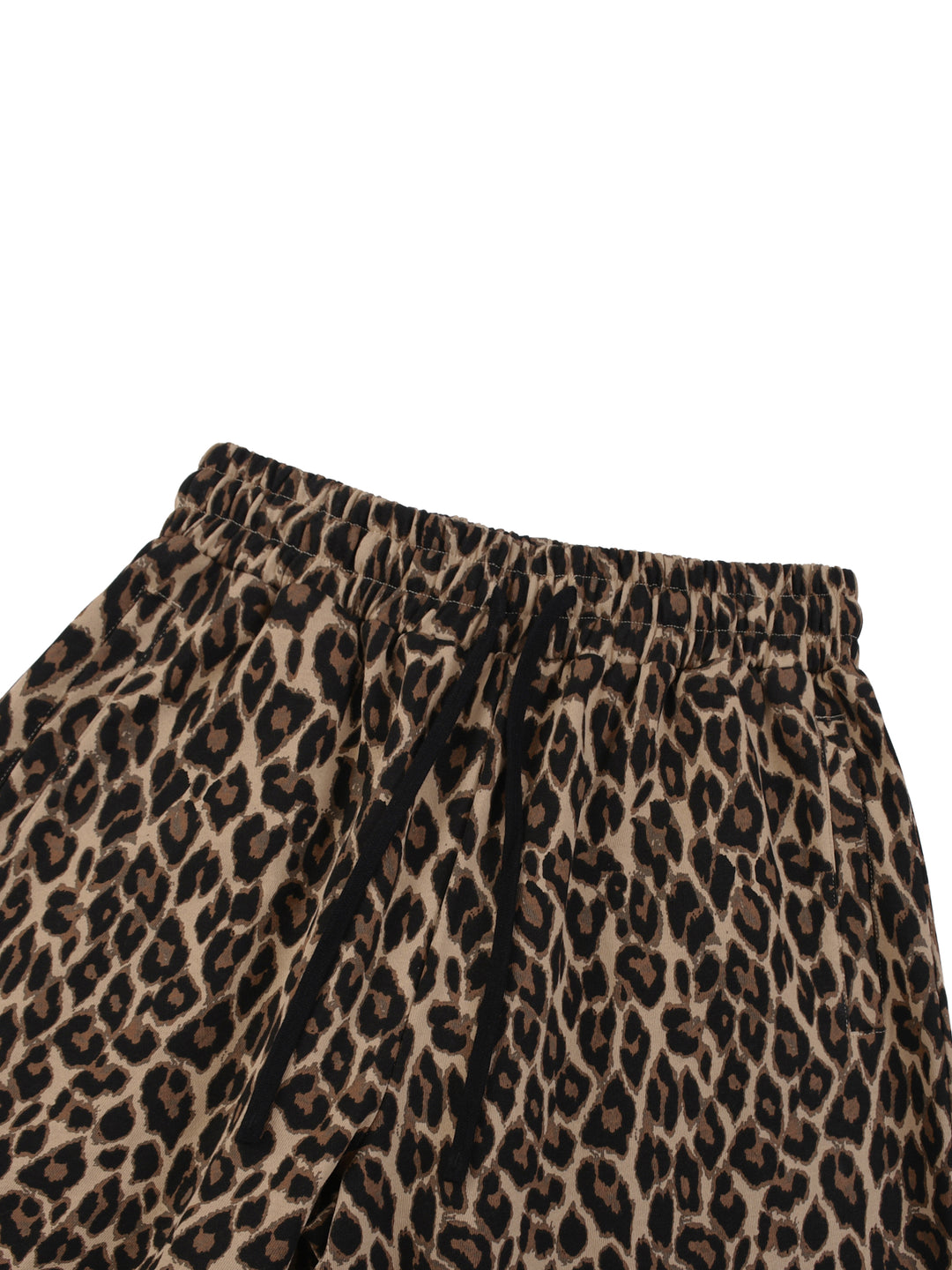 men brand Leopard Barrel Leg Sweatpants