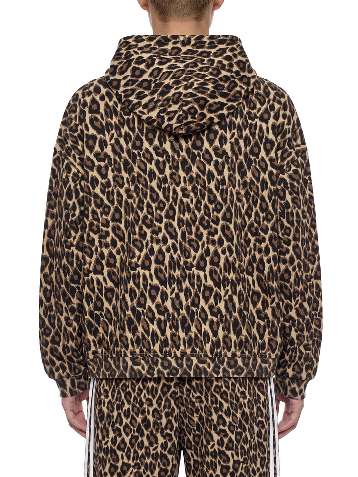 men brand Leopard Full Zip Hoodie