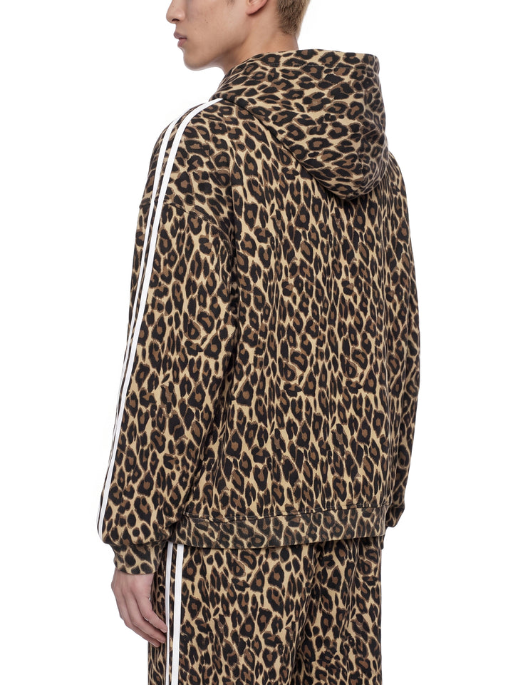 men brand Leopard Full Zip Hoodie