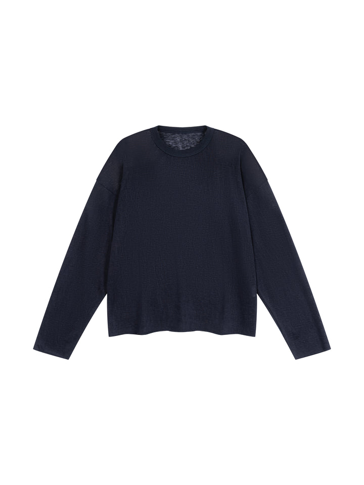 men brand Raw Edge Long Sleeve T-Shirt