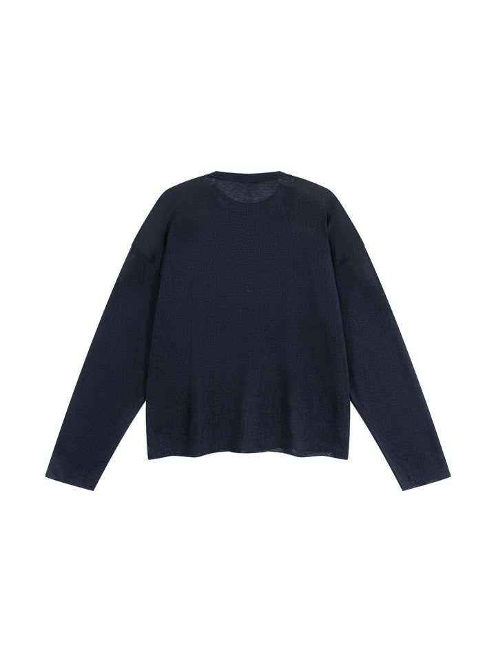 men brand Raw Edge Long Sleeve T-Shirt