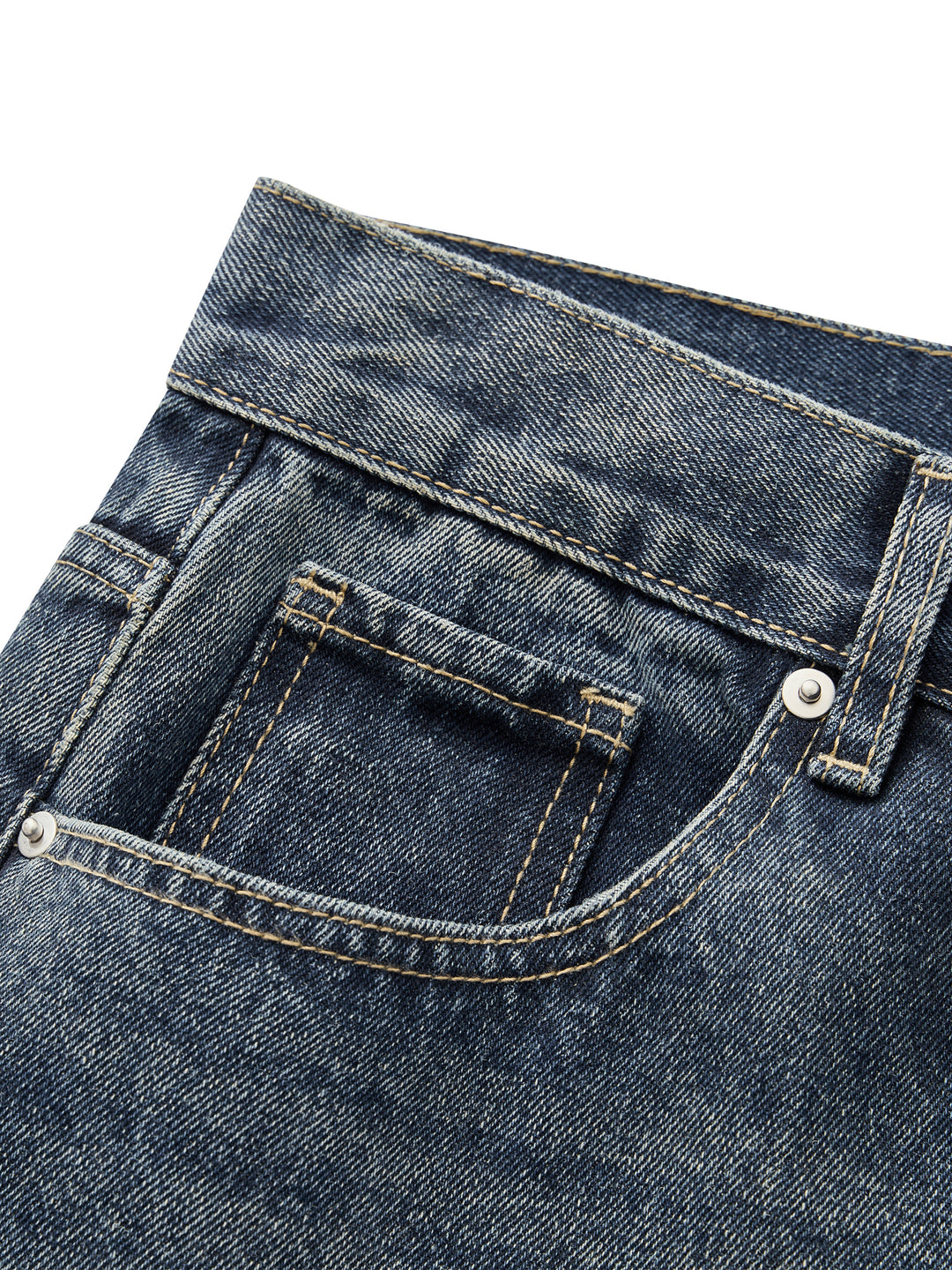 Men’s brand Vintage Wash Straight Leg Denim Jeans