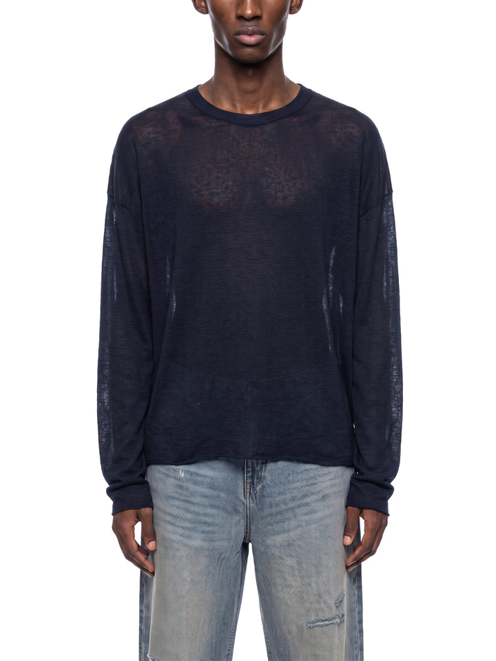 men brand Raw Edge Long Sleeve T-Shirt