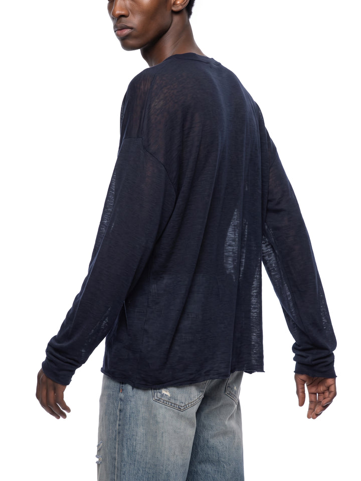men brand Raw Edge Long Sleeve T-Shirt