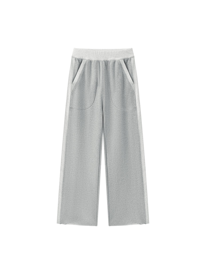 Women PENT  Color Block Raw Hem Sweatpants