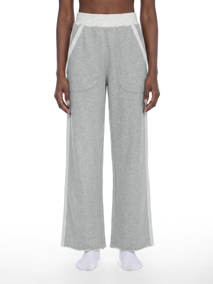 Women PENT  Color Block Raw Hem Sweatpants