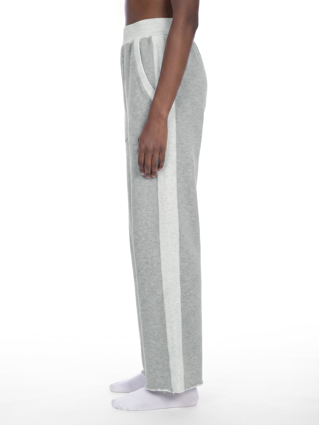 Women PENT  Color Block Raw Hem Sweatpants