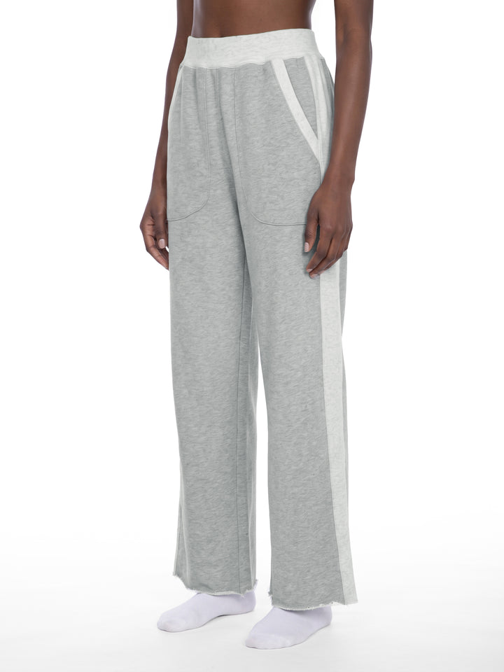 Women PENT  Color Block Raw Hem Sweatpants