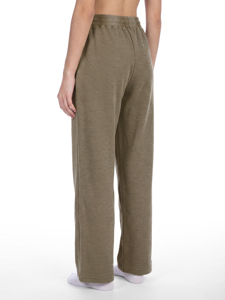 WOMEN PENT TROUSER Mineral Wash Waffle Sweatpants