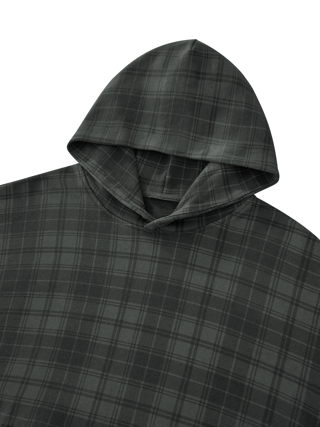 Unisex Plaid Color Block Hoodie