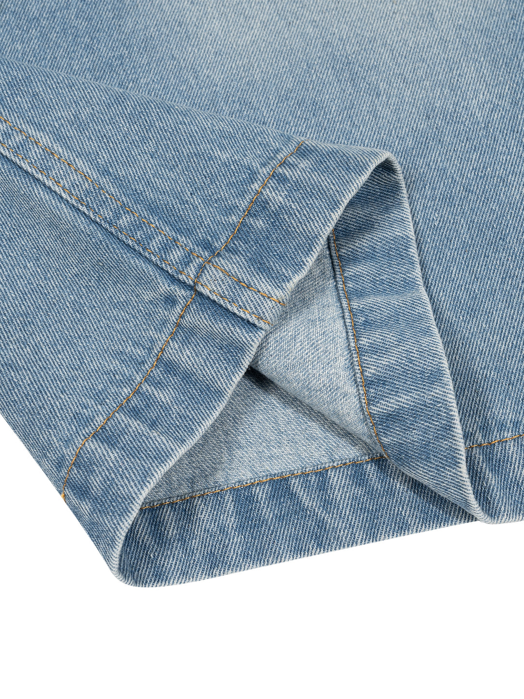 WOMEN TSHIRT  Vintage Wash Boxy Short Denim Shirt