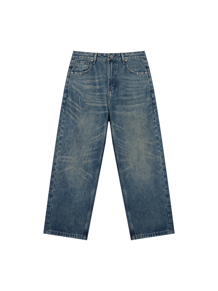 Men pent Vintage Wash Denim Jeans