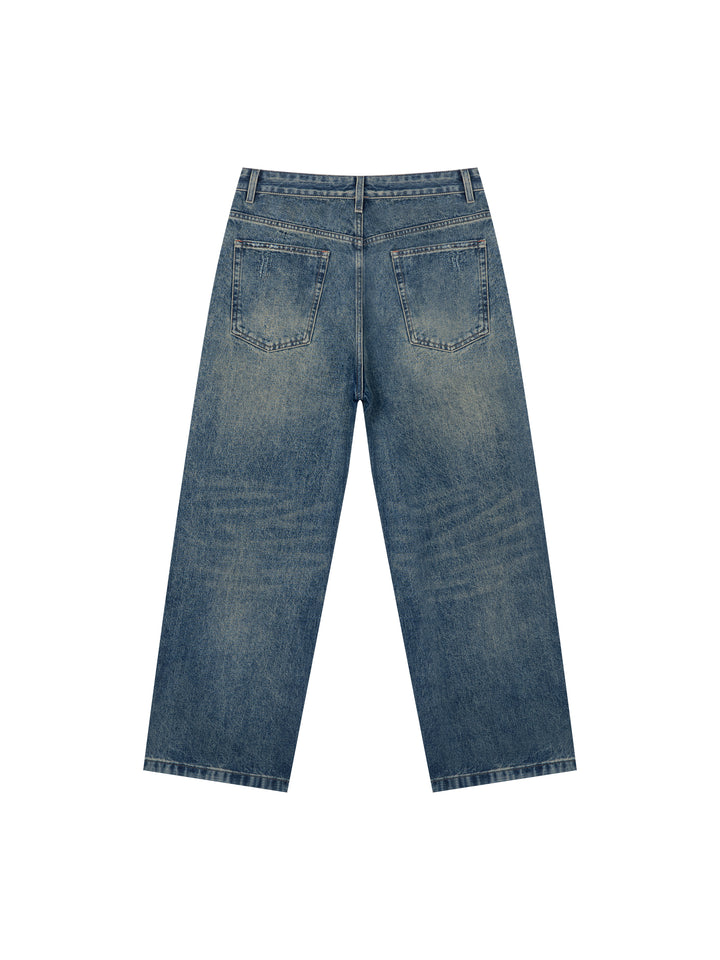 Men pent Vintage Wash Denim Jeans
