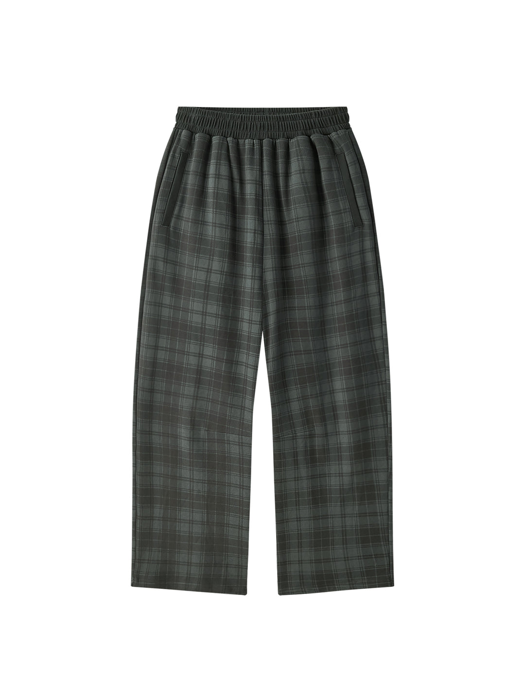 women pent Unisex Plaid Straight Leg Pants