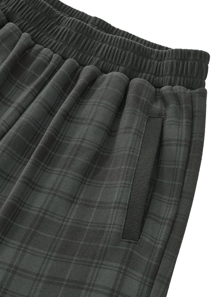 women pent Unisex Plaid Straight Leg Pants