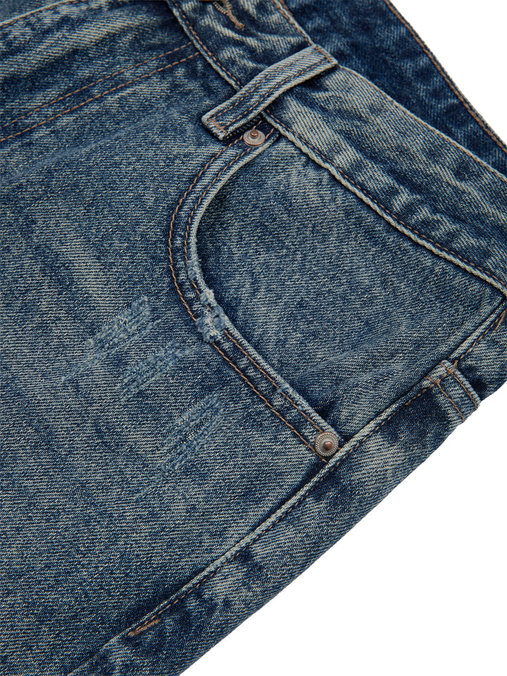Men pent Vintage Wash Denim Jeans