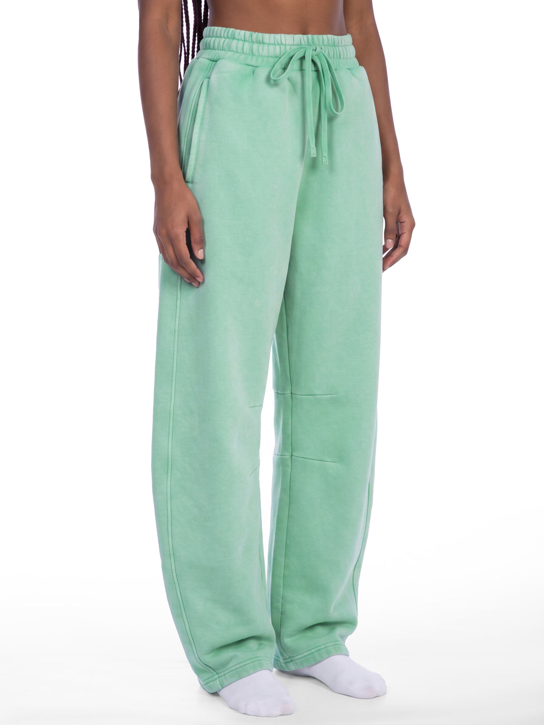 Unisex Vintage Wash Barrel Leg Fleece Sweatpants