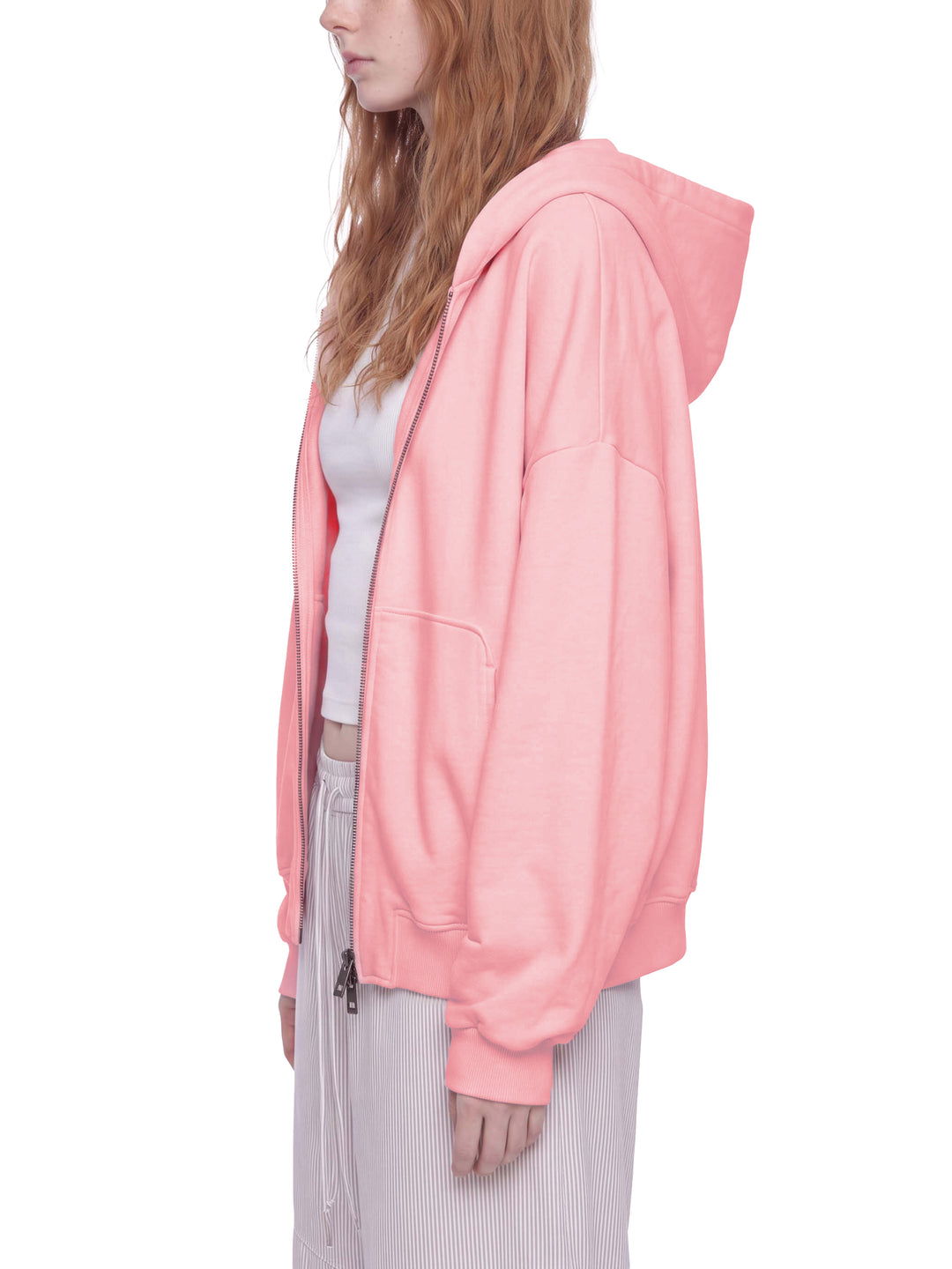 WOMEN HODDIES  Vintage Wash Boxy Full Zip Hoodie