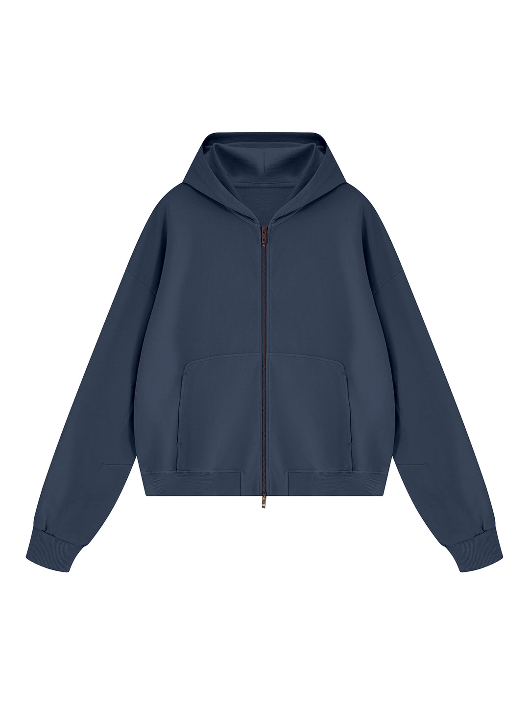 WOMEN HODDIES  Vintage Wash Boxy Full Zip Hoodie