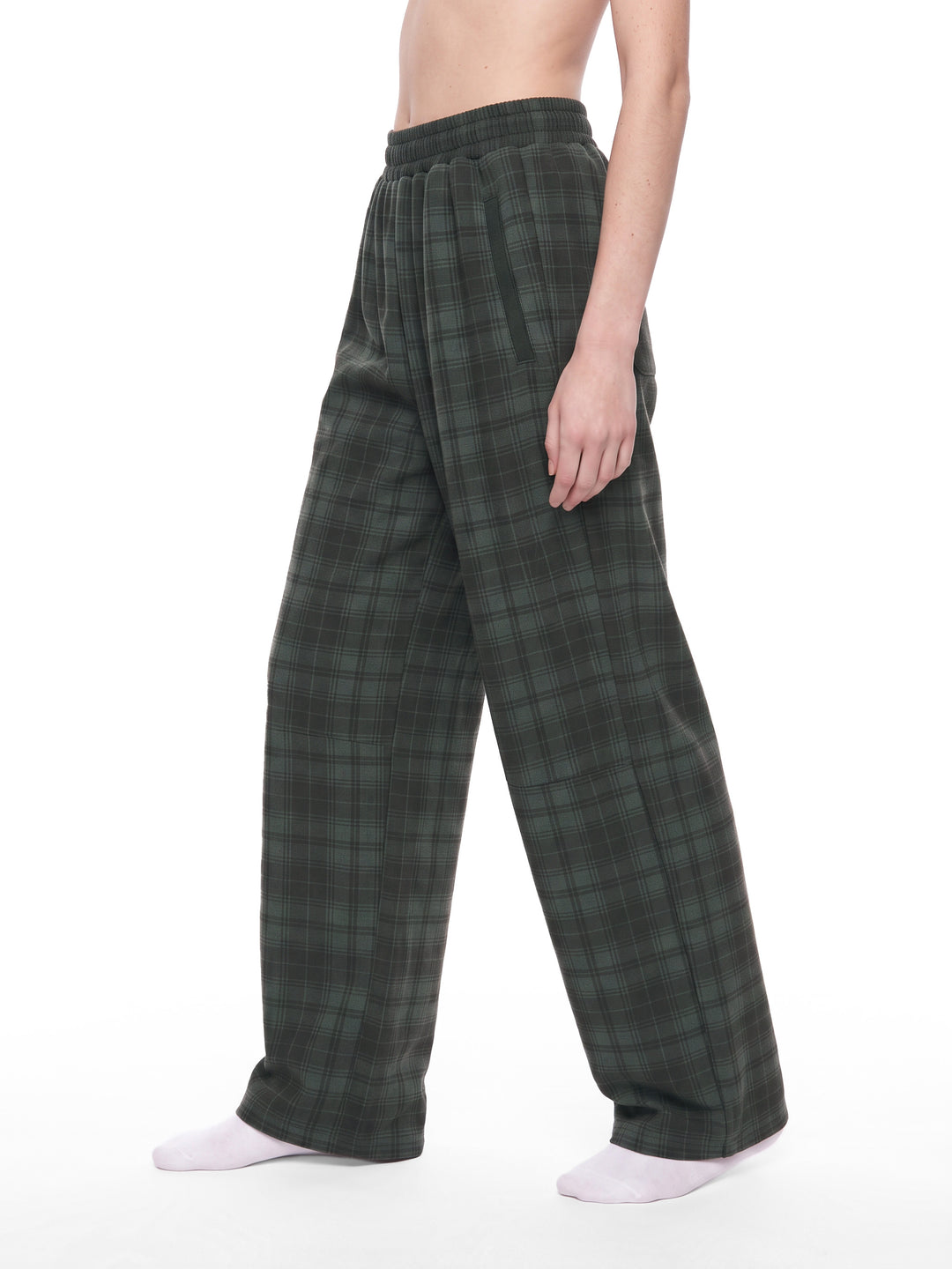 women pent Unisex Plaid Straight Leg Pants