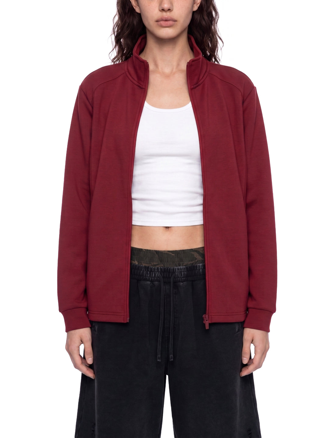 WOMEN HODDIES Stand Collar Track Jacket