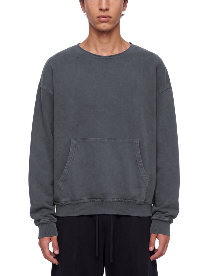 MEN HODDIES  Raw Edge Crewneck Sweatshirt