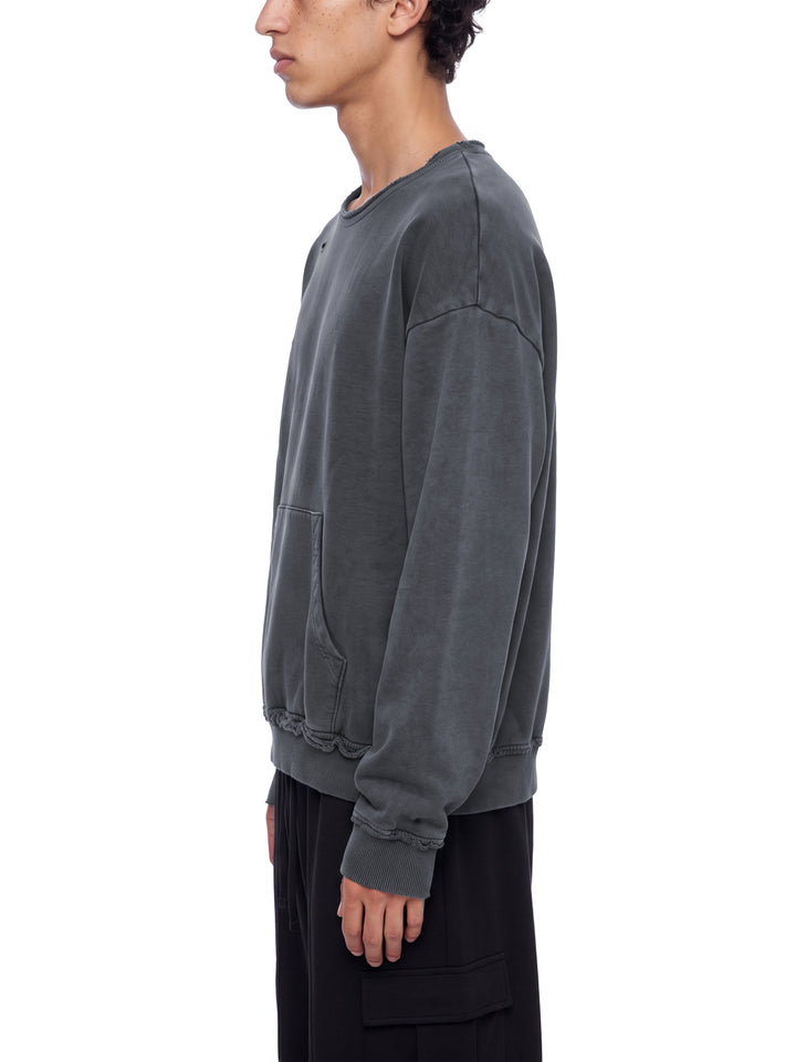 MEN HODDIES  Raw Edge Crewneck Sweatshirt