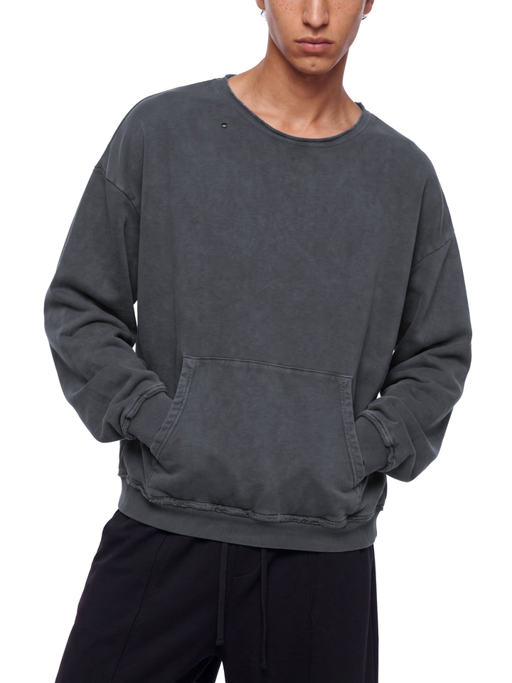 MEN HODDIES  Raw Edge Crewneck Sweatshirt