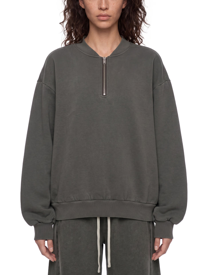 WOMEN HODDIES  Vintage Wash Fleece Quarter Zip Sweatshirt
