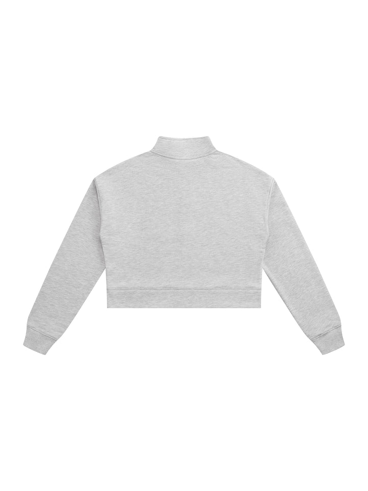 Women hoddies Crop Quarter-Zip Sweatshirt
