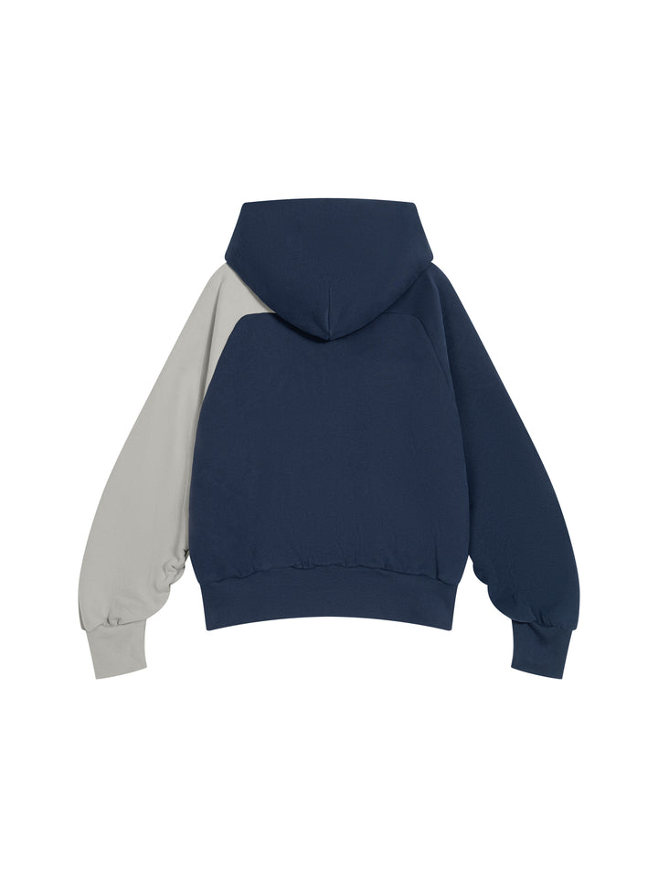 men hoddies  Color-Block Fleece Hoodie