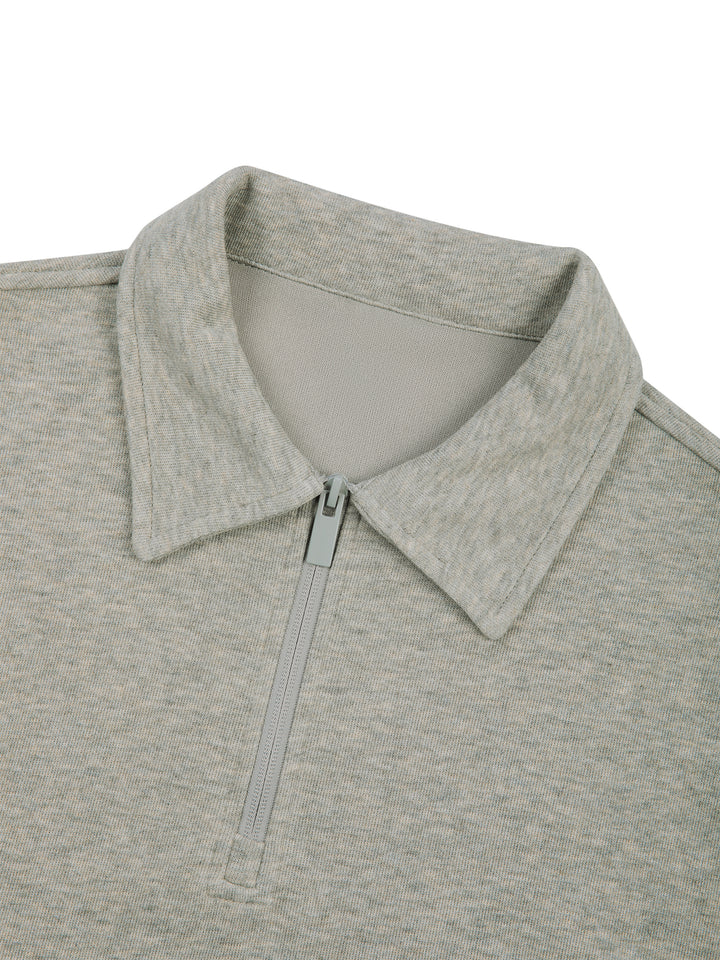women hoddies  Boxy Quarter-Zip Sweatshirt