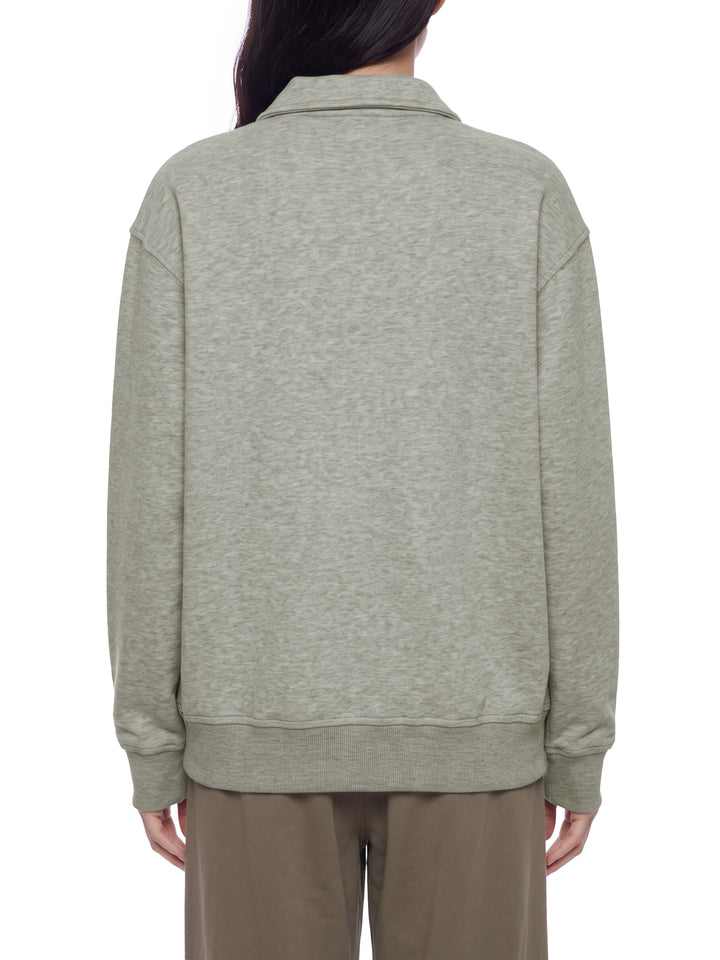 women hoddies  Boxy Quarter-Zip Sweatshirt