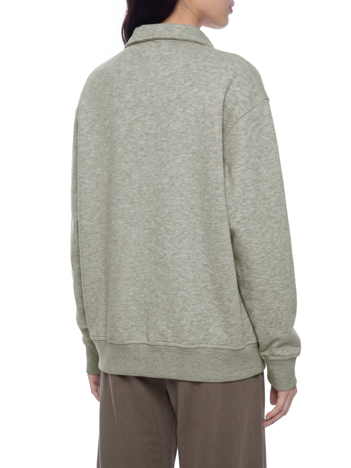 women hoddies  Boxy Quarter-Zip Sweatshirt