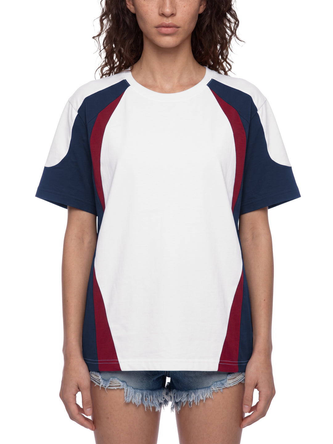 women t shirt Raglan Color Block T-Shirt