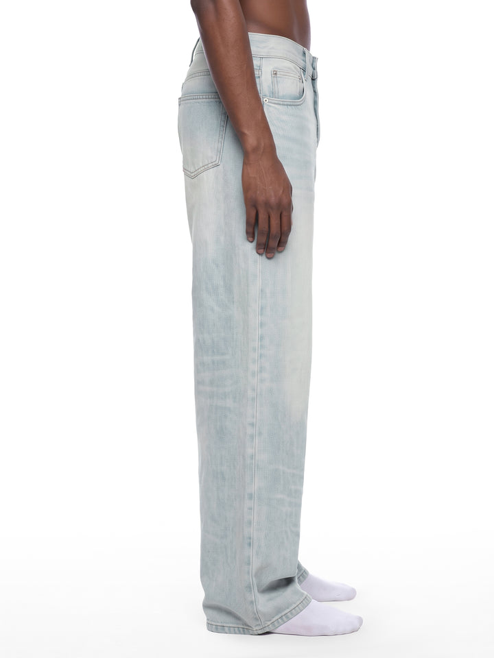 men pent Vintage Wash Wide Leg Denim Jeans