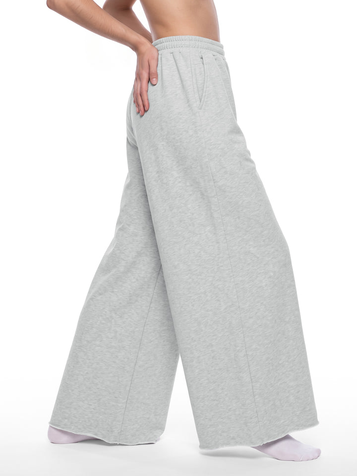 Women pent Raw Edge Wide Leg Sweatpants
