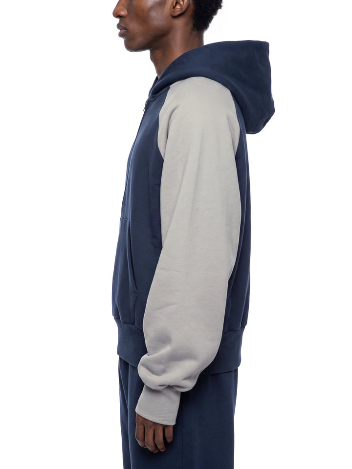 men hoddies  Color-Block Fleece Hoodie