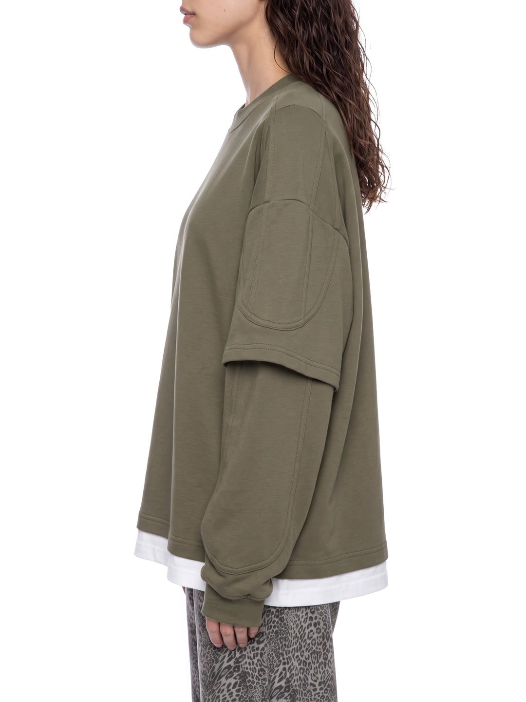 women hoddies  Paneled Layer Color Block T-Shirt